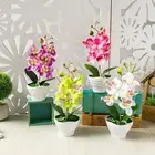 1pc Artificial Flower Orchid Flowers Artificial Decor Phalaenopsis Colorful