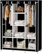 Portable Wardrobe Rack,Wardrobe Portable Wardrobe Shelves，Clothes Closet Storage Organizer with Hanging Rail，Wardrobe, Portable Canvas Wardrobe with Hanging Rail, Shelves, Portable Wardrobe
