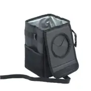 Waterproof Car Trash Can with Lid and Storage Pockets, Black