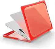 Compatible with MacBook Pro 16" 2021/2023/2024 A2485/A2780/ M3 A2991/M4 A3403 Shockproof Case,Heavy Duty Rugged Protective Case Cover (Red)
