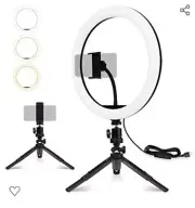 Selfie Ring Light 12" Desktop Ring Light with Tripod Stand LED Ring Light