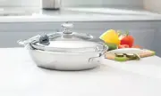 New Princess House Vida Sana 5-Ply Stainless Steel 13" Skillet