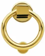 Baldwin 0195031 Ring Door Knocker Unlacquered Brass Finish