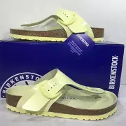 Birkenstock Womens Size 7 Gizeh Big Buckle Popcorn Leather Flip Flops Y23-857