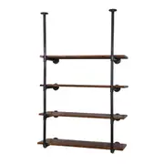Bookshelf DIY Pipe Shelf 4 Tiers - INGE