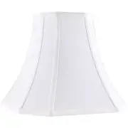 White-Ivory Square Cut Corner Bell Lamp Shade Medium 13IN 1 PACK White Ivory