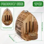 Wood Bee House with Feeder Long Lasting Bee Habitat Practical Hanging guJmd