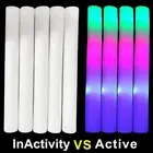 10pcs LED Foam Glow Sticks Glow-in-The-Dark Light With 3 Modes Colorful Flashing