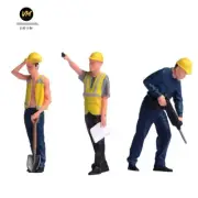 VM 1/64 Construction Workers Resin Figures 3pcs Set A2 Mini Diorama F Car Model