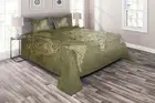 Map Quilted Coverlet & Pillow Shams Set, Nostalgic Ancient World Map Print
