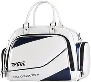 Golf Clothing Bag Waterproof Sports Handbag Separate Shoe Storage Area (White)