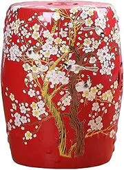 Hand-Painted Floral Ceramic Drum Stools, Garden Decorative Stools, Household Stools, Portable Tables, Living Room Decorations, for Indoor and Outdoor Use