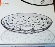 RCR Home & Table LAURUS 13 inch Crystal Glass Centerpiece Bowl Leaf Pattern NIB!