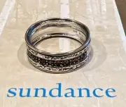 NWT Sundance Catalog Silver 14K Gold Garnet “Fiery Facets Ring” Size 8 $395