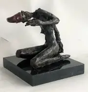 Walking Dead Zombie LTD Edition by Famous Italian Artist Vitaleh Bronze Decor