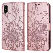 For iphone x xs Wallet Case,3 Credit Card Slot ID Card Holder,PU Leather Flip Case - Pink