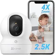 EZVIZ 2K+ Security Camera Indoor, Baby Monitor with Cry Detection, 360° PTZ, Pet Camera, Color Night Vision, Auto Tracking, 2-Way Talk, 2.4G/5GHz WiFi Camera, Compatible with Alexa (CP1 Pro 4MP)