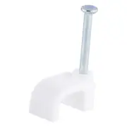 DETA 10mm White Flat Cable Clips - 500 Pack