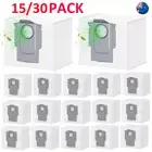 15/30 Pack Dust Bag for Roborock S8+ S8 Pro Ultra,S7 MaxV Ultra,Q7+, Q7 Max+,Q5+