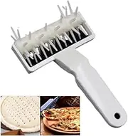 1pcs Pizza Rolling Pin Punch Pastry Roller Pin Biscuit Dough Pie Hole Embossing Dough Roller Lattice Craft Baking Cooking Tool Kitchen Accessories 1 件披萨擀面杖打孔糕点擀面杖饼干面团馅饼孔压花面团滚筒格子工艺烘焙烹饪工具/879