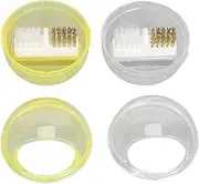 Nail Polishing Head Cleansing Brush Removable Soft Hard Steel Wire Manicure Drill Cleaner Box Salon