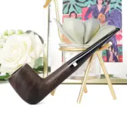 Billiard Ebony Wood Tobacco Pipe HandmadeSmoking Pipe 9mm Filter Straight Stem