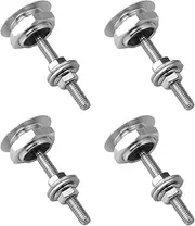 4Pcs Universal Vehicle Hood Pins,Quick Release License Plate Lock Clip,Push Button Bonnet Kit,Aluminum Quick Latch Lock,Quick Release Bumper Bonnet Lock Hood,Bumper Quick Release Lock Latch,Silver