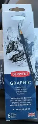 Derwent Graphite Pencil Tin 2H, HB 2B 4B 6B 8B