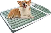 Dog Crate Pad | Washable Dog Crate Mat with Non-Slip Bottom,Dog Kennel Pad with Soft Cushion for Small Dogs Breeds for Dogs Cozy Sleeping, Easy Maintenance Hoffti