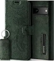 Leather Wallet Mobile Phone Case Compatible with Google Pixel 8 - Flip & Fold Smartphone Case with Stand, RFID Blocker, Magnet Closure, 3 Slots for Bank Cards - Handcrafted European Leather