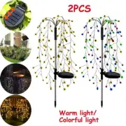 LED Solar Firework Garden Path Light Starburst Stake Outdoor Decor Lamp 8Mode