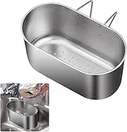 Sink Strainer Colander Drain Basket, Multifunction Sink Strainer Colander Stainless Steel Food Catcher Strainer for Kitchen Waste, Vegetable, Fruits (Style 2)