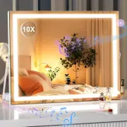 Vanity Mirror with Lights and Bluetooth Speaker, 17.7" X 13.8" LED Makeup Mirror