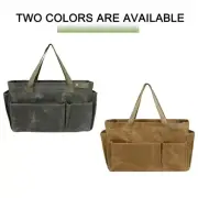 Waxed Canvas Camping Pot Holder Bag with Multiple Compartments and Easy to Carry