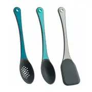 Trudeau 3pc Stackable 13" Kitchen Tools / Utensil Set - Spoon, Draining & Turner