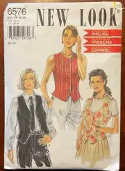 SEWING PATTERN NEW LOOK 6576 MISSES Women’s VESTS 3 STYLES SIZE 6 TO 16 NEW