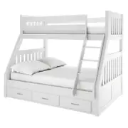 Cornelia Triple Bunk Bed with Storage - Solid Wood