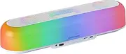 MARSGAMING MSB-ORB Portable Speaker + Soundbar 20W, Orbilight RGB 360° Lighting, Soundbar with Triple Driver System, Gaming Speaker Bluetooth 5.3 / USB/MicroSD/AUX/FM, White