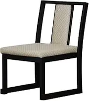 High Seat Chair Backrest Vertical L1122 Beige Checkered | Ashtray [17.7 x 16.9 x 27.6 inches (45 x 43 x 70 (35 cm), Approx. 9.6 lbs (4.3 kg); Made in Vietnam