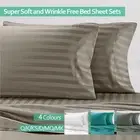 Soft Sheet Sets Pillowcase Queen King Single Double Bedding Flat Fitted Sheets