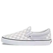 Vans Classic Slip-On Checkerboard Gray Dawn Blue White Size 4.5 VN0A38F7ULJ