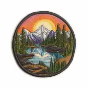 Seek Adventure Mountain Forest Lakes PATCH embroidered iron-on Applique Souvenir