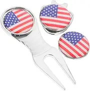 ibasenice 1Set Divot Tool with Decorative Golf Ball Marker Durable Golfing Accessory for Repair for Golf Enthusiasts Father Day Birthdays