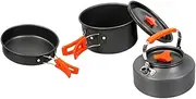 UPKOCH 1 Set Portable Outdoor Cookware Set of Camping Pot and Kettle Non Stick Cooking Utensils for Hiking Picnic and Barbecue for People Lightweight and Easy to Clean