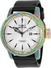 Invicta 52mm Excalibur 23114 Quartz Leather Strap Watch MOP ,New