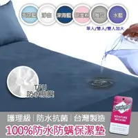 在飛比找PChome24h購物優惠-【You Can Buy】100%防水防蹣抗菌床包式保潔墊(