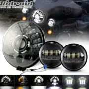 7" LED Headlight + Passing Lights For Harley-Davidson Heritage Softail Classic