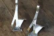 Campagnolo Triple Bearing TBS Pedal 90's Record Toe Clip NOS chromed steel LARGE
