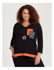 [Taking Shape] Natural Stripe Top in Black