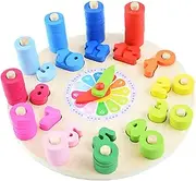 OFFIGAM 1Pc Colorful Clock Puzzle for Educational Teaching Plaything to Enhance Cognitive Skills and Number Recognition Safe and Design for Early Learning